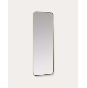 Espejo de pared Marco, metal dorado 55x150,5 cm - Kave Home. AA7897R83