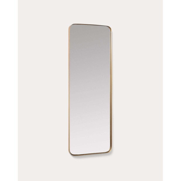 Espejo de pared Marco, metal dorado 55x150,5 cm - Kave Home. AA7897R83