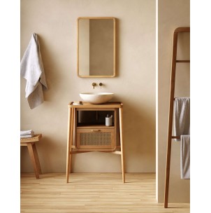 Espejo Shamel, madera maciza de teca 45 x 70 cm - Kave Home. AB0137M46 2