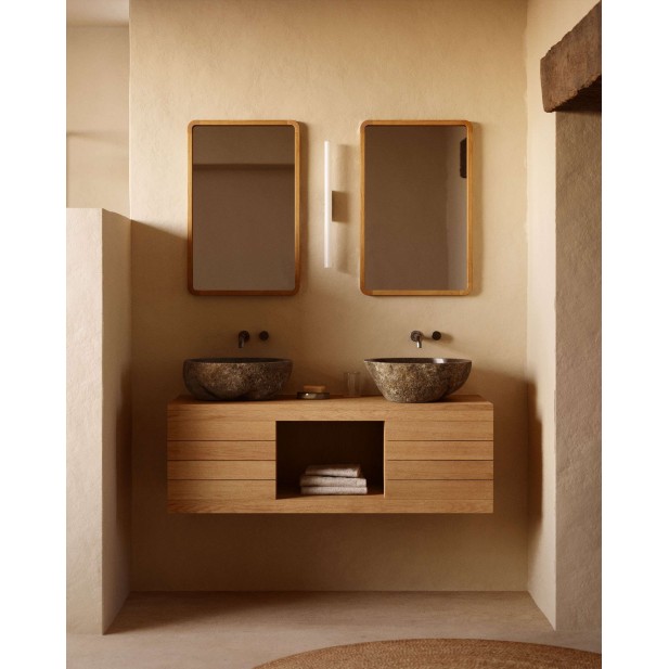 Espejo Shamel de madera maciza de... Espejo Shamel de madera maciza de...