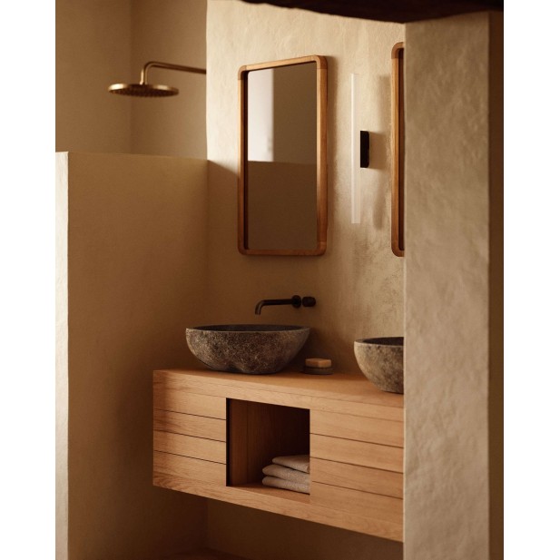 Espejo Shamel de madera maciza de... Espejo Shamel de madera maciza de...