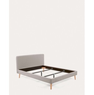Funda cama Dyla, borreguito gris, colchón 160x200 cm Kave Home D054J14