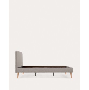 Funda cama Dyla, borreguito gris, colchón 160x200 cm Kave Home D054J14 2