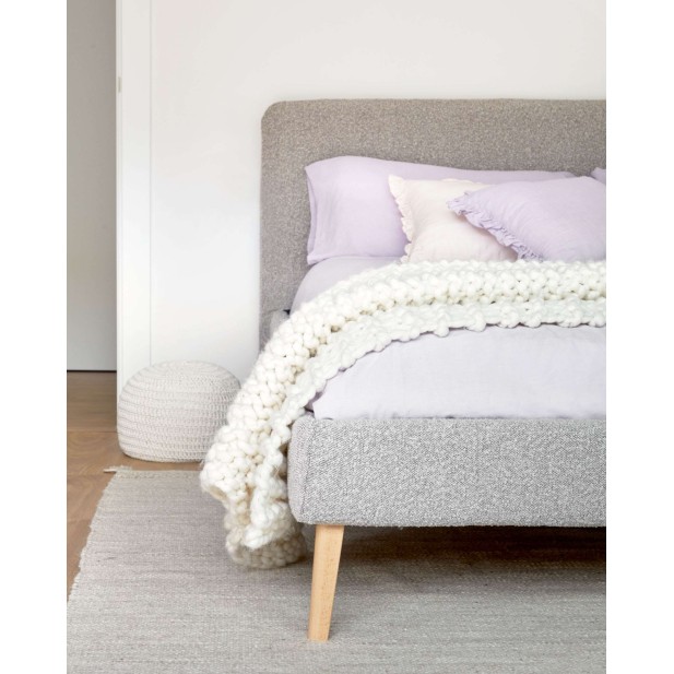 Funda cama Dyla de borreguito gris...