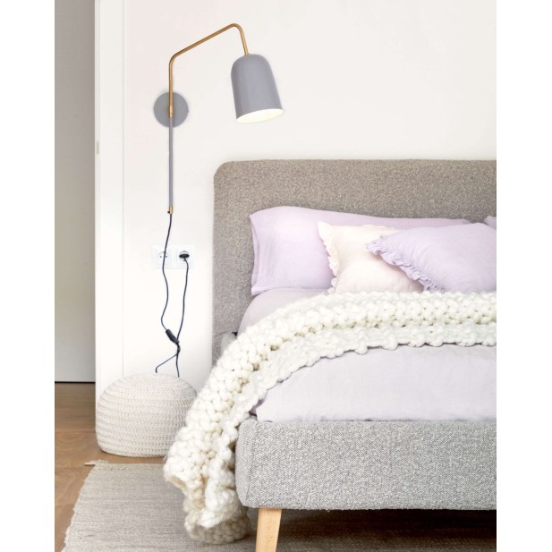 Funda cama Dyla de borreguito gris...