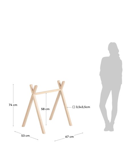 Gimnasio infantil tipi Maralis madera maciza de haya - Kave Home