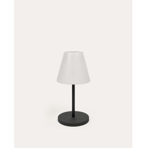 Lámpara de mesa de exterior Amaray de acero con acabado negro - Kave Home. LH0438R01, Vackart. Lámpara de mesa de estilo Moderno