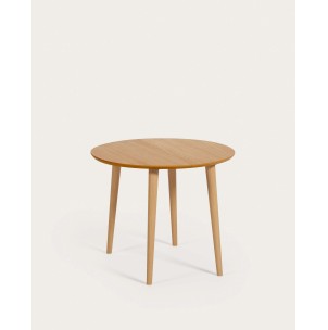Mesa ext. redonda Oqui, chapa roble 90 (170)x90 cm - Kave T0300005MM40