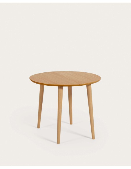 Mesa ext. redonda Oqui, chapa roble 90 (170)x90 cm - Kave T0300005MM40