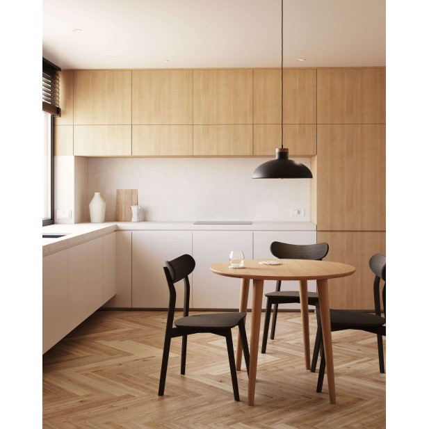 Mesa extensible redonda Oqui MDF en...