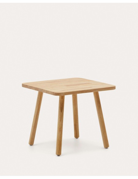 Mesa infantil cuadrada Dilcia de caucho 55x55cm - Kave Home. CC2983M46