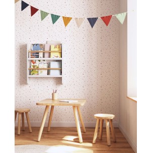 Mesa infantil cuadrada Dilcia de caucho 55x55cm - Kave Home. CC2983M46 2