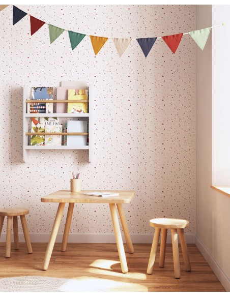 Mesa infantil cuadrada Dilcia de caucho 55x55cm - Kave Home. CC2983M46