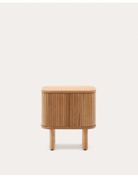 Mesita de noche Mailen, chapa fresno 50x55 cm - Kave Home N1200006MM50