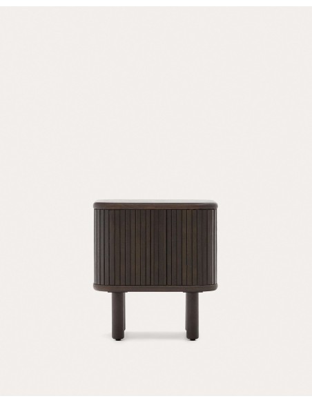 Mesita noche Mailen, chapa fresno oscuro 50x55 cm - Kave. N1200006MM51