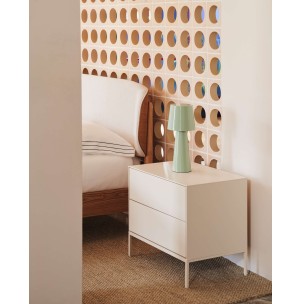 Mesita noche Vedrana 2 cajones, DM blanco 60x55 cm - Kave N1200013LL05 2