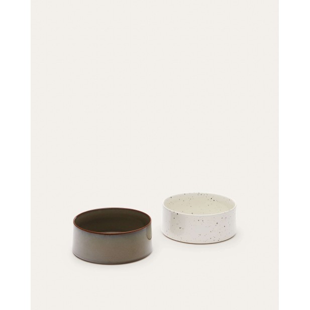 Set 2 boles comedero/bebedero Dumbi Ø14 cm - Kave Home. P0400005KKA