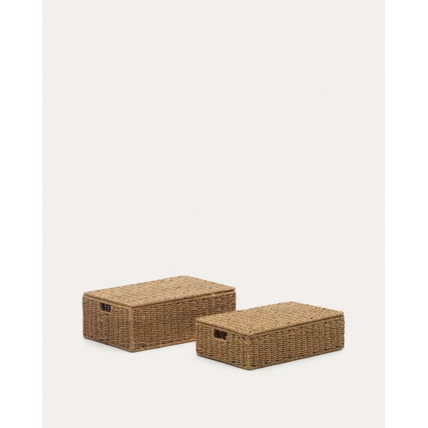 Set Tossa de 2 cajas de fibras naturales 57 x 36 cm / 60 x 40 cm - Kave Home