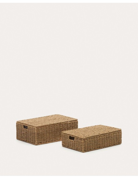 Set Tossa 2 cajas fibras nat 57x36 cm / 60x40 cm - Kave. D1200038FN46