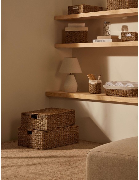 Set Tossa de 2 cajas de fibras naturales 57 x 36 cm / 60 x 40 cm - Kave Home