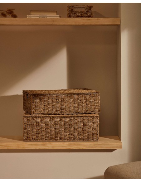 Set Tossa de 2 cajas de fibras naturales 57 x 36 cm / 60 x 40 cm - Kave Home