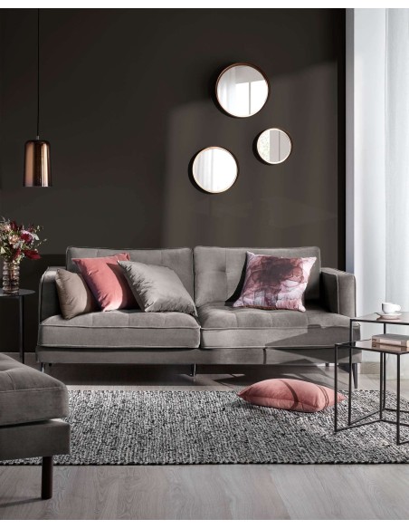 Set Wilton de 3 espejos de acero  Ø 35 cm / Ø 30 cm / Ø 23 cm - Kave Home