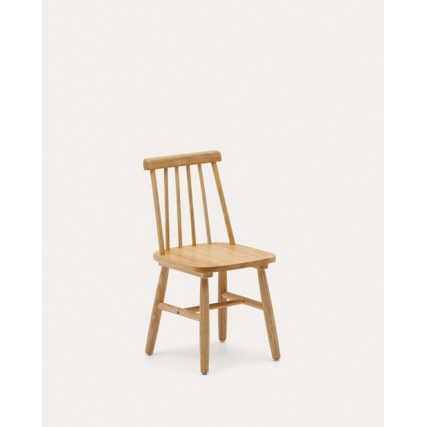 Silla infantil Tressia madera maciza caucho con acabado natural - Kave Home