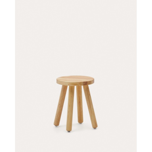 Taburete infantil Dilcia madera maciza, alto 31cm -Kave Home CC2980M46