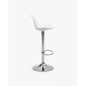 Taburete Orlando-T blanco, acero altura 60-82 cm - Kave Home. C060U05 2