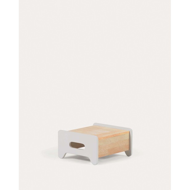 Taburete infantil Cecilia, madera blanco FSC MIX - Kave Home YG0086M46