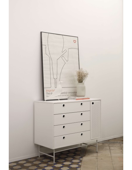 Cómoda PUNTO, DM / Metal Blanco - Teulat. Vackart