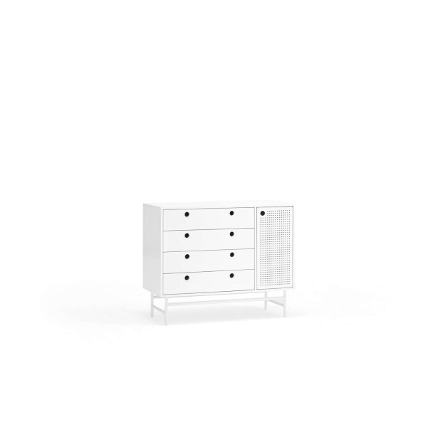 Cómoda PUNTO, DM / Metal Blanco - Teulat. Vackart