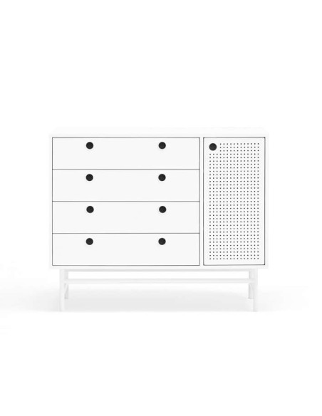 Cómoda PUNTO, DM / Metal Blanco - Teulat. Vackart