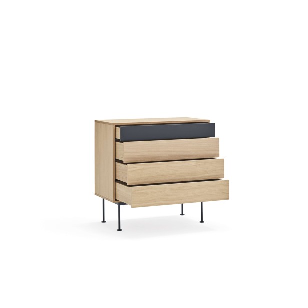 Cómoda YOKO 90x86 cm, DM Gris Antracita / Roble - Teulat