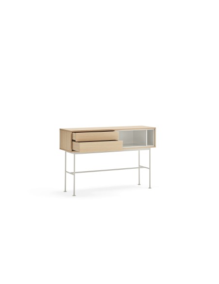 Consola YOKO 120x35 cm, Roble / DM Crema - Teulat. Vackart 