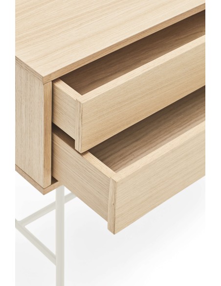 Consola YOKO 120x35 cm, Roble / DM Crema - Teulat. Vackart 