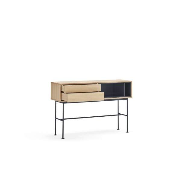 Consola YOKO 120x35 cm, Roble / DM Gris Antracita - Teulat. Vackart