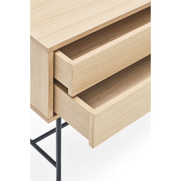 Consola YOKO 120x35 cm, Roble / DM Gris Antracita - Teulat. Vackart