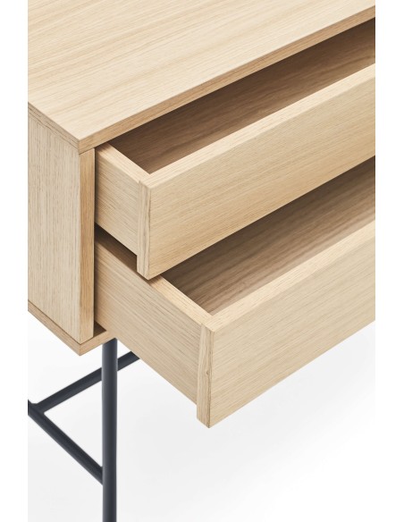 Consola YOKO 120x35 cm, Roble / DM Gris Antracita - Teulat. Vackart