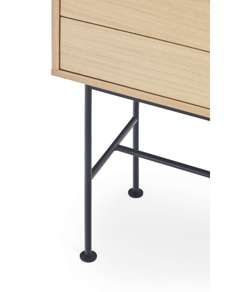 Consola YOKO 120x35 cm, Roble / DM Gris Antracita - Teulat. Vackart