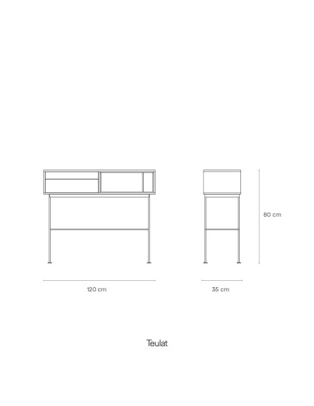 Consola YOKO 120x35 cm, Roble / DM Teja - Teulat. Vackart
