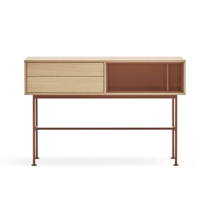 Consola YOKO 120x35 cm, Roble / DM Teja - Teulat. Vackart. Lo más exclusivo en muebles de diseño y decoración, sólo en Vackart tu tienda de diseño.