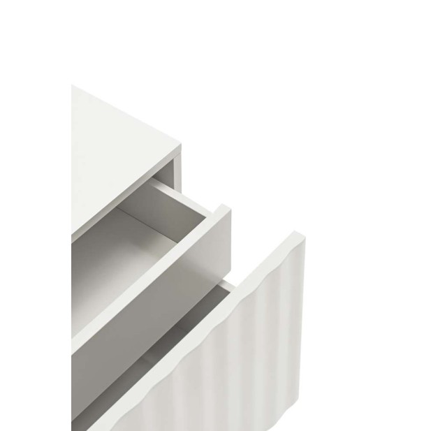 Mesita de Noche SIERRA 48x35 cm, DM Blanco / Metal - Teulat. Vackart Mesita de Noche SIERRA 48x35 cm, DM Blanco / Metal - Teulat. Vackart