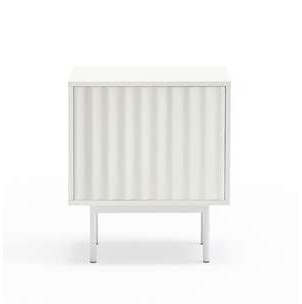 Mesita de Noche SIERRA 48x35 cm, DM Blanco / Metal - Teulat. Vackart