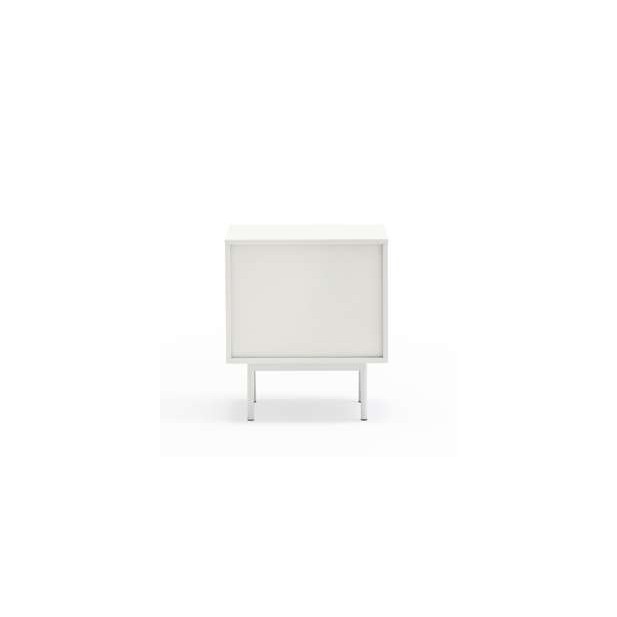 Mesita de Noche SIERRA 48x35 cm, DM Blanco / Metal - Teulat. Vackart Mesita de Noche SIERRA 48x35 cm, DM Blanco / Metal - Teulat. Vackart