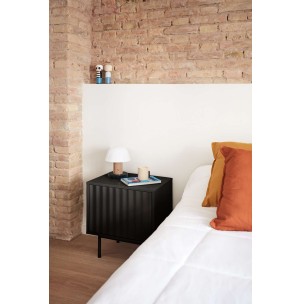 Mesita de Noche SIERRA 48x35 cm, DM Negro / Metal - Teulat. Vackart 2