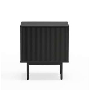 Mesita de Noche SIERRA 48x35 cm, DM Negro / Metal - Teulat. Vackart