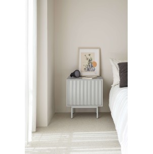 Mesita de Noche SIERRA 48x35 cm, DM Gris / Metal - Teulat. Vackart 2