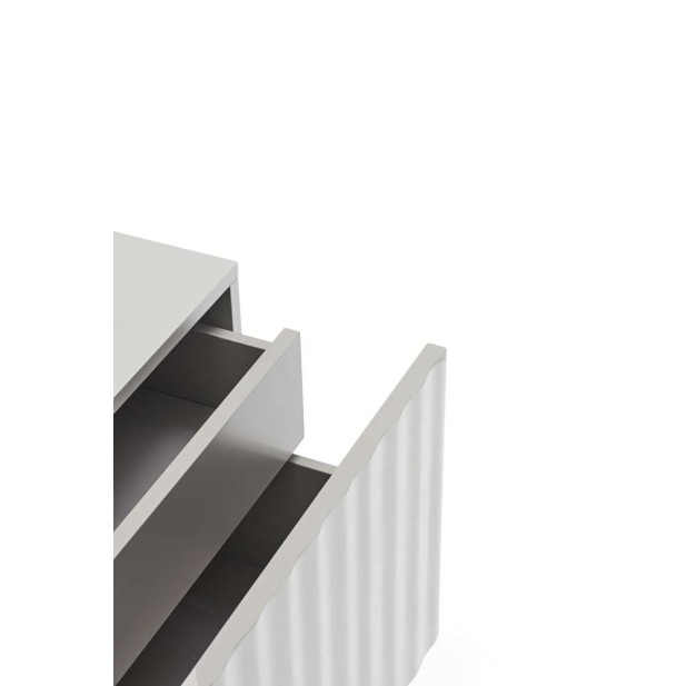 Mesita de Noche SIERRA 48x35 cm, DM Gris / Metal - Teulat. Vackart