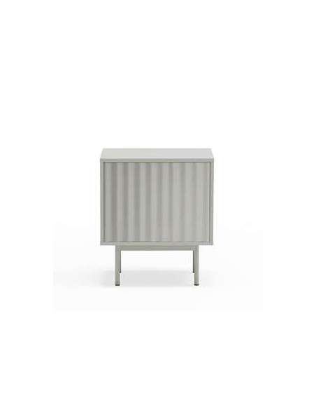 Mesita de Noche SIERRA 48x35 cm, DM Gris / Metal - Teulat. Vackart